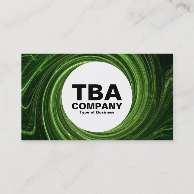 Circle - Green Swirl Business Card (Front)