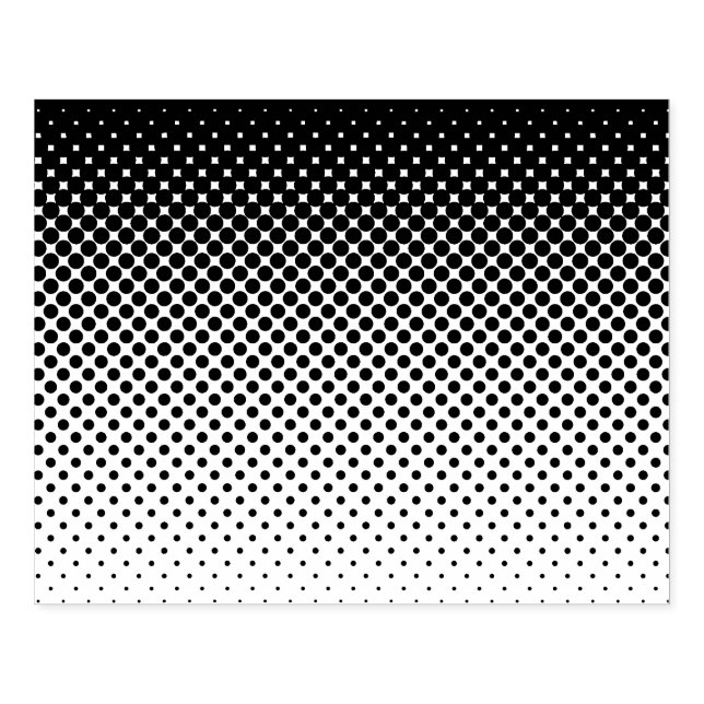 Circle Halftone Gradient Pattern 4" x 5" Rectangle Rubber Stamp (Imprint)