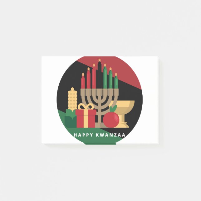 circle Happy Kwanzaa Post-it Notes (Front)