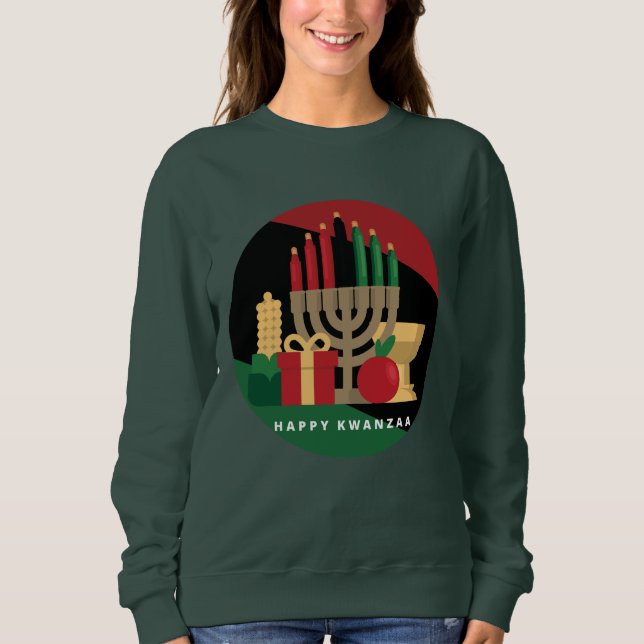 circle Happy Kwanzaa Sweatshirt (Front)