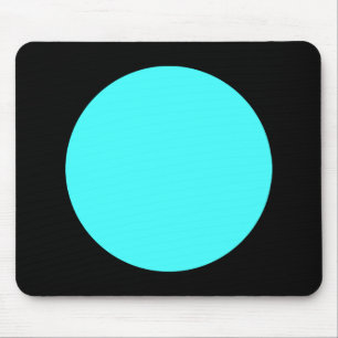 Circle - Ice Blue and Black Mouse Pad