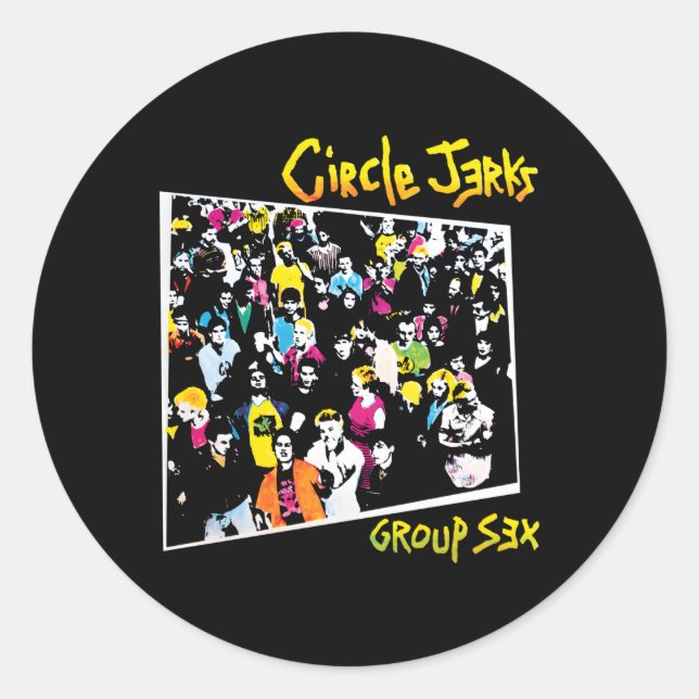 Circle Jerks Official Merchandise Classic Round Sticker (Front)