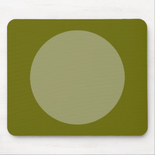 Circle - Khaki and Deep Olive Mouse Pad