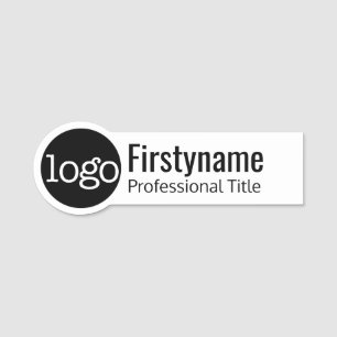 Circle Logo with First Name Professional Title Tag