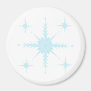 Circle magnet with snowflakes