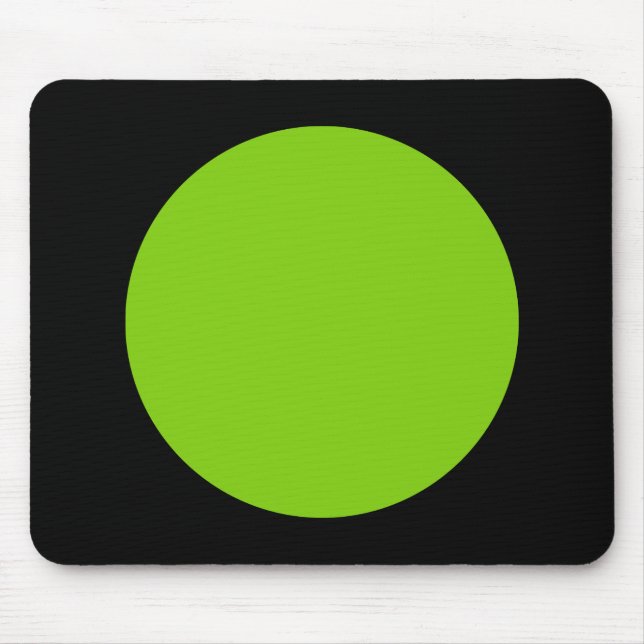 Circle - Martian Green and Black Mouse Pad (Front)