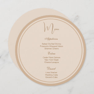 Circle Menu Card