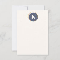 Circle Monogram Minimal Design in Navy and Cream