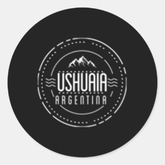 Circle Mountains Ushuaia Argentina Classic Round Sticker
