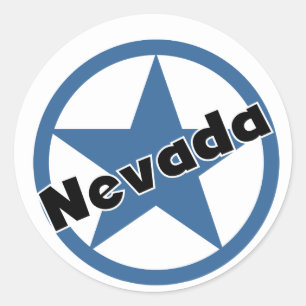 Circle Nevada Classic Round Sticker