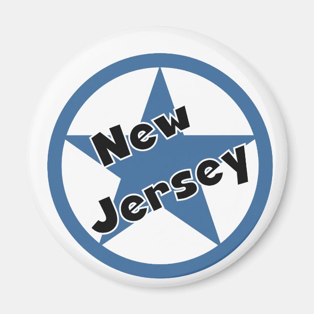 Circle New Jersey Magnet (Front)