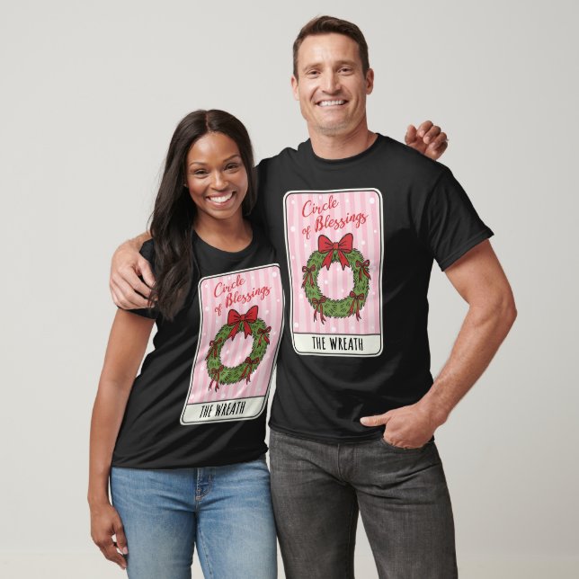 Circle of Blessings Christmas Wreath  T-Shirt (Unisex)
