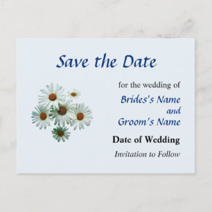 Circle of Daisies Save the Date Announcement Postcard