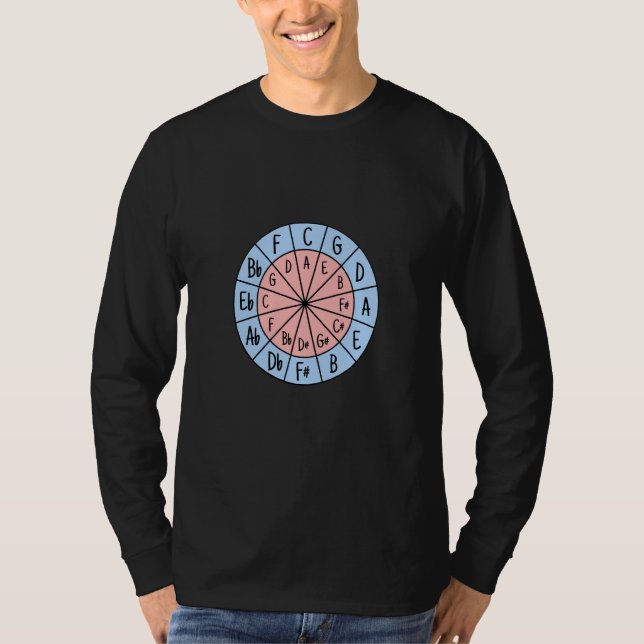 Circle Of Fifths Music Nerd T-Shirt (Front)