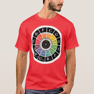 Circle of Fifths Pitch Pipe Art Chromatic Tuner CC T-Shirt