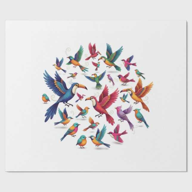 Circle of Flight - Harmony in Motion Wrapping Paper (Flat)