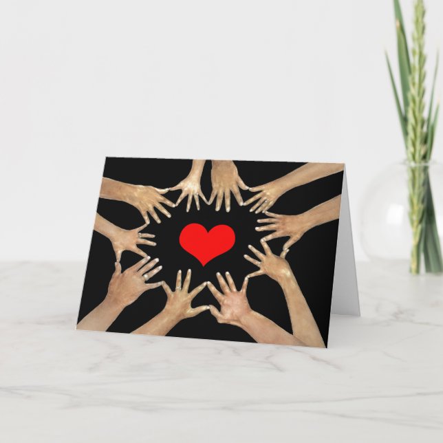 Circle of friends with inspirational message card (Front)