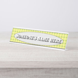 Circle of Leaves by Kenneth Yoncich Desk Name Plate