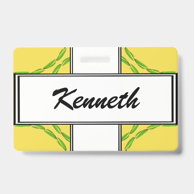 Circle of Leaves by Kenneth Yoncich ID Badge (Front)