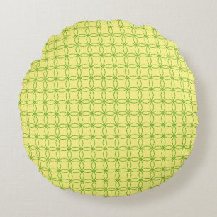 Circle of Leaves by Kenneth Yoncich Round Cushion