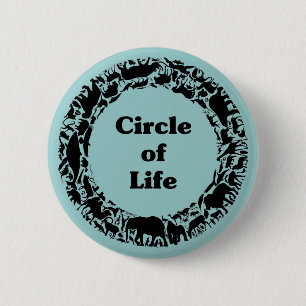 Circle of life 6 cm round badge