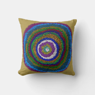 Circle of Life Multicolor Throw Pillow