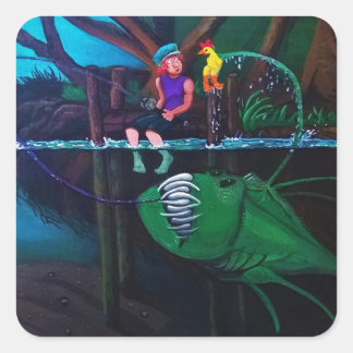 circle of life square sticker