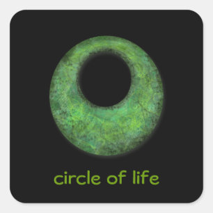 circle of life square sticker