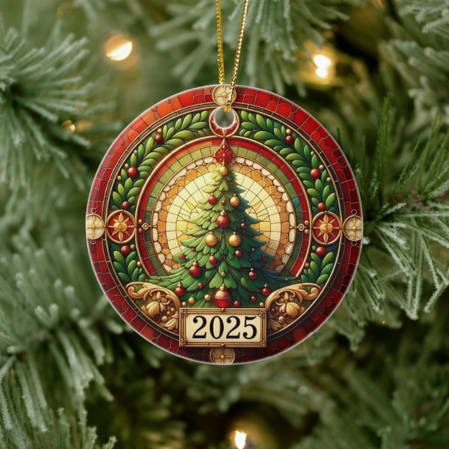 Circle of Light – Christmas Tree Blessing 2025” Ceramic Tree Decoration (Tree)