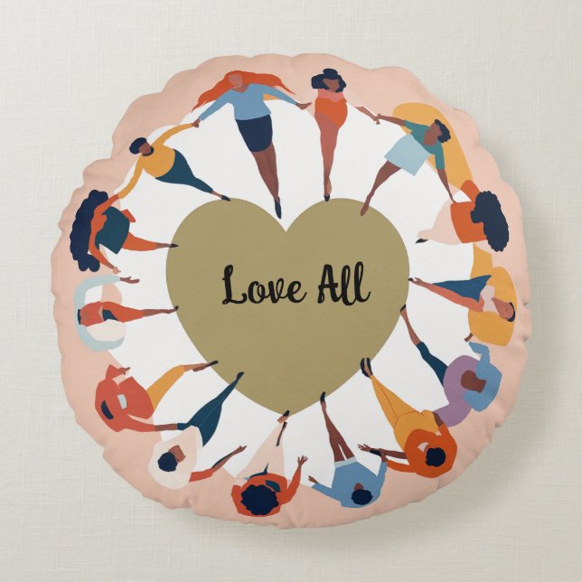 Circle of Love Throw Pillow (Front)