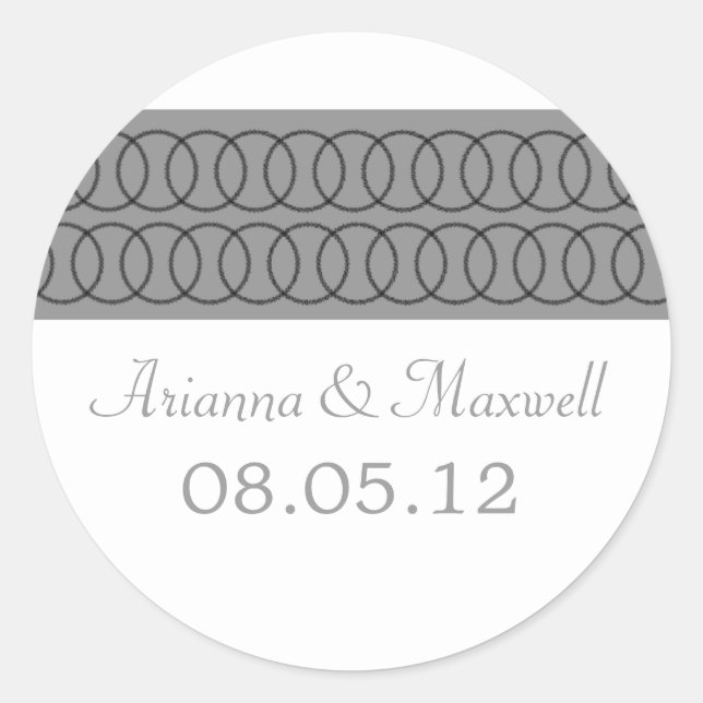 Circle of Love Wedding Stickers (Front)