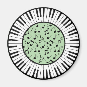 Circle of Piano Keys Design Magnet