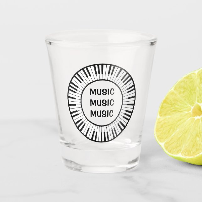 Circle of Piano Keys Design Shot Glass (Front)