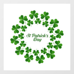 Circle Of Shamrocks Window Cling