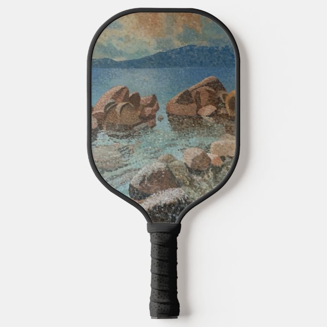 Circle of Stones Lake Tahoe Impressionism Pickleball Paddle (Front)