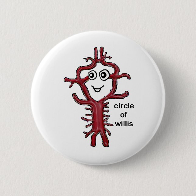 Circle of Willis 6 Cm Round Badge (Front)