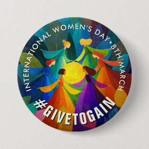 Circle of Women   International Women's Day   IWD 7.5 Cm Round Badge
