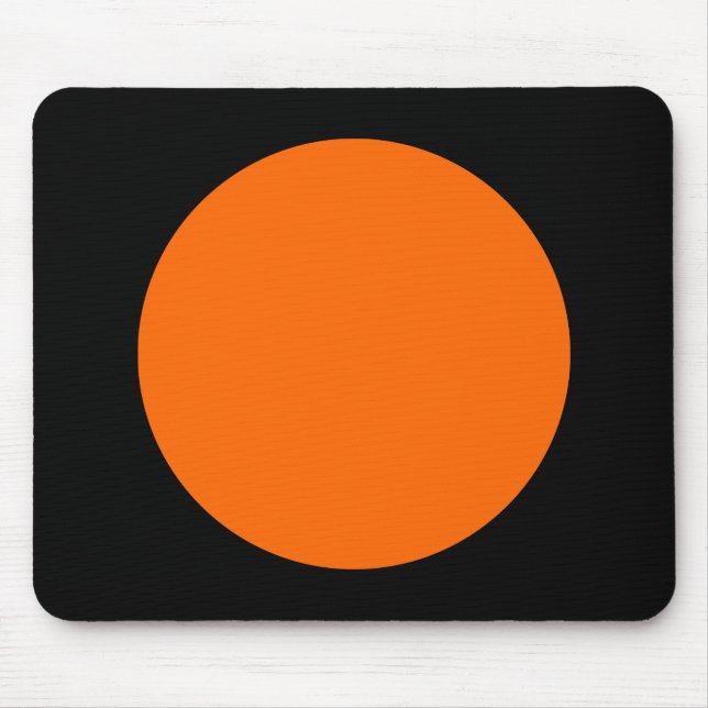 Circle - Orange and Black Mouse Pad (Front)