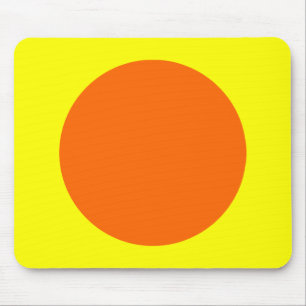 Circle - Orange and Yellow Mouse Pad
