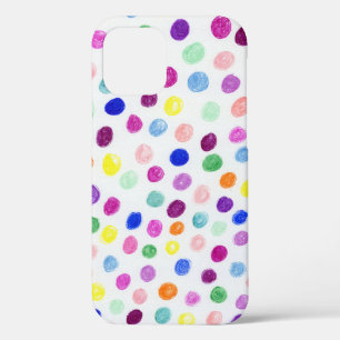 Circle Pattern Colourful Rainbow Marker Ink iPhone 12 Case