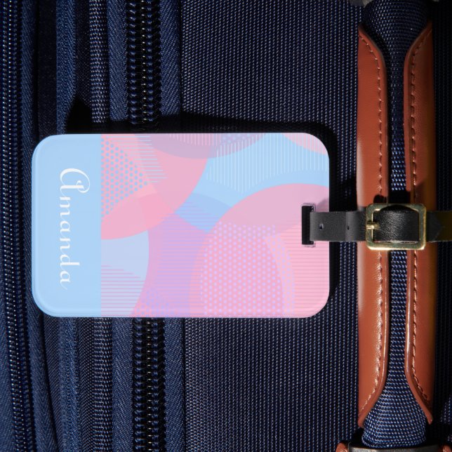Circle Pattern Luggage Tag (Front Insitu 4)
