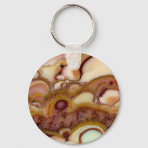 Circle Pattern Of Onyx Stone Key Ring