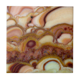 Circle Pattern Of Onyx Stone Tile