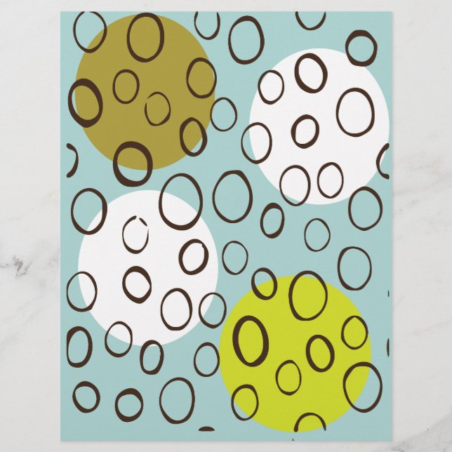 Circle Pattern Scrapbook Paper (Front)