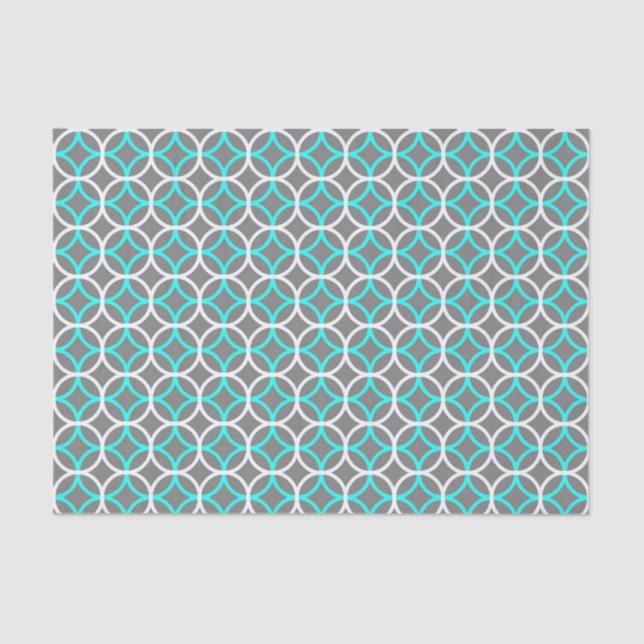 Circle Pattern With Turquoise Tissue Paper (Front)