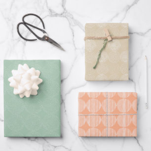 Circle Pattern Wrapping Paper Sheets 