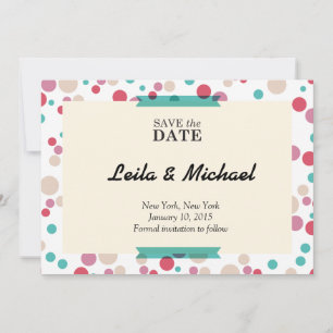 circle patterned save the date