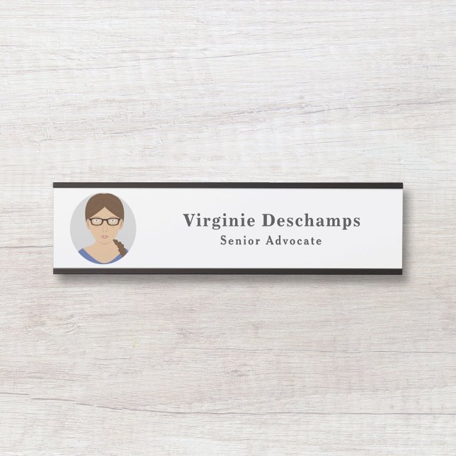 Circle Photo Employee Office Door Sign (Circle Photo Employee Office Door Sign)