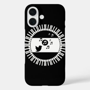 Circle Piano Keys and Songbird iPhone 16 Case