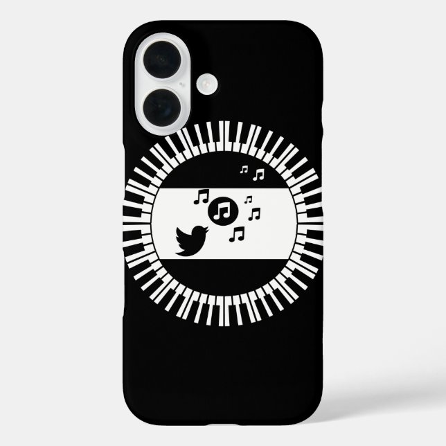 Circle Piano Keys and Songbird Case-Mate iPhone Case (Back)